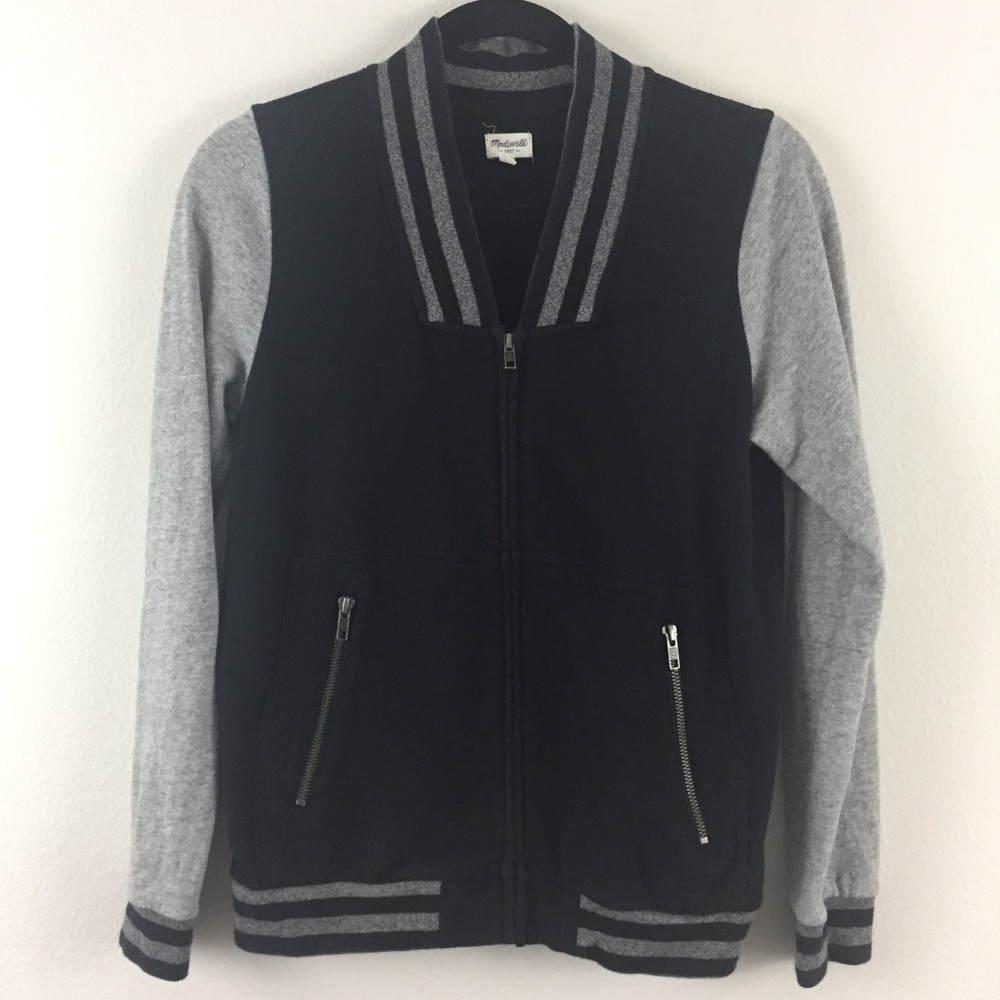 Madewell Varsity Jacket Jersey Fleece Women Small